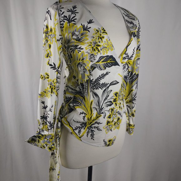 DIANE VON FURSTENBERG - SIDE WRAP BLOUSE, US2 - Picture 5 of 7